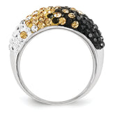 Sterling Silver Swarovski Crystal U of Missouri Ring - 6